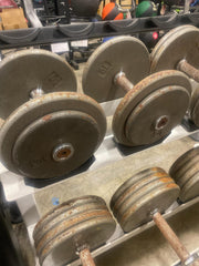 Used Pancake Dumbbells 30-90lbs in 10 lbs increments