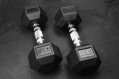 Wright Equipment Rubber Hex Dumbbells