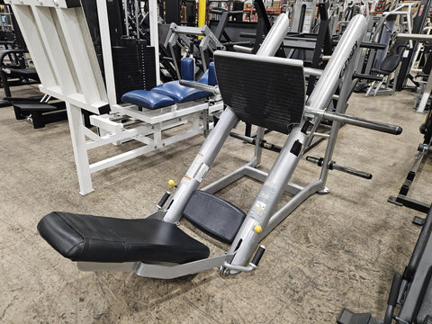Cybex Angled Leg Press Plate Loaded Silver Frame Black Upholstery - Used