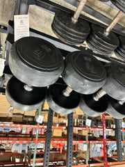 Round Rubber Dumbbells - USED