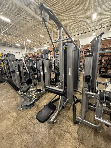 Cybex VR1 Lat Pulldown Silver Frame Black Upholstery - Used
