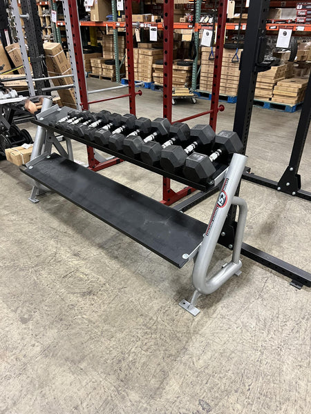 Used Rubber Hex Dumbbells