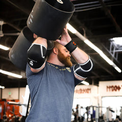 GYMREAPERS 5mm Elbow Sleeves - Red/Black