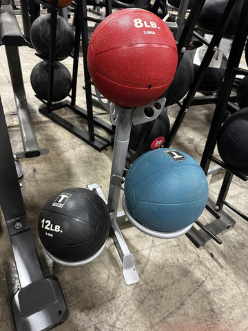 Used Body Solid Short Med Ball Stand (Holds 3 Balls /Not Included)