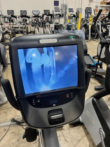 Precor UBK 885 Upright Bike with P82 touchscreen console-USED