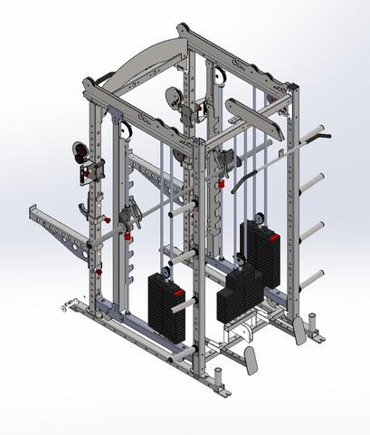ProMaxima USA Made PMX-MFT Multi-Functional Training System Half Rack/Functional Trainer