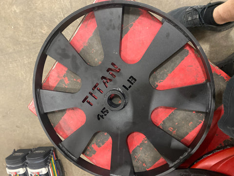 Titan 45 LB Pair Wagon Wheel Pulling Blocks - Used (PAIR)