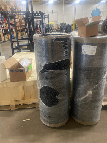Regupol Aktivpro Rolled Rubber 4' x 50' Rolls 3/8" Thick Gray Hound Fleck