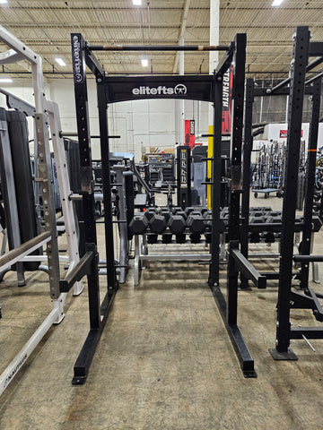 EliteFTS Half Rack With Plate and Bar Storage - Used