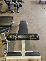 Decline Bench - White Frame Black Upholstery (Used)