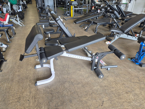 Body Solid Adjustable Bench with Preacher Pad and Leg Developer- USED