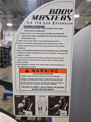 Body Masters CX110 Leg Extension- USED