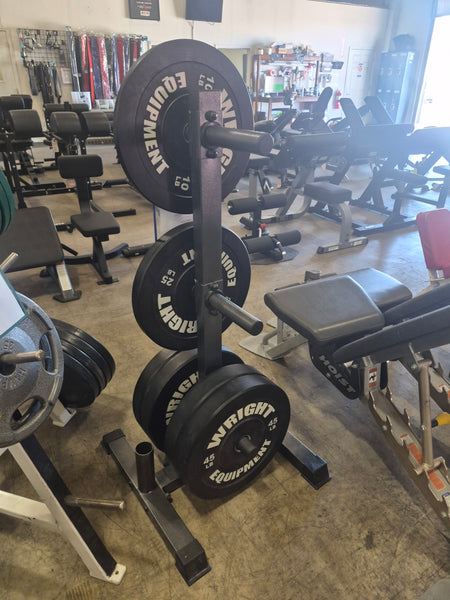Troy Barbell Bumper Plate Tree with 2 Bar Storage GOPT - USED