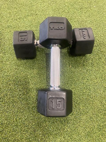 TKO or TRX Rubber Hex DB Straight Handle - Show Me Weights