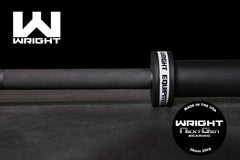 Wright Equipment Men's 20kg BLACK SHAFT w/BLACK BELLS Olympic Bearing Bar (Made In The USA) - Show Me Weights