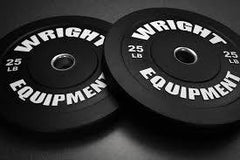 Wright Equipment Econ Black Bumper Plate (PAIRS) - Show Me Weights