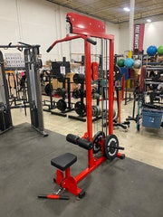 Wright Equipment Lat Pulldown Low Row Combo Plate Loaded Black Frame Black Upholstery - Show Me Weights