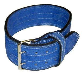 Ader Leather Power Lifting Weight Belt- 4" Blue - Show Me Weights