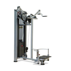 P-356 Vertical Pec Fly Product Description  Similar movement to cable crossover (in a much smaller footprint). Targets chest, shoulders and trapezius. Spring assisted platform adjusts to desired axis of rotation alignment. Lever arms are counterbalanced t