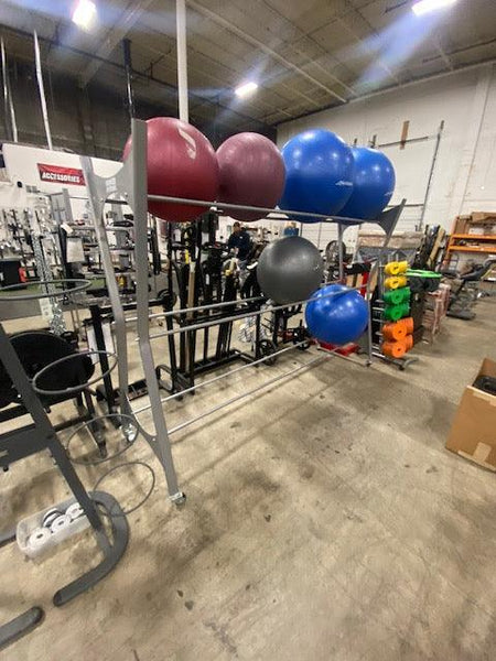 Power Systems Elite Stability Ball Storage Rack with Casters and 12 Ball Capacity - USED